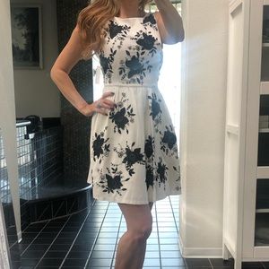 NWT Alice + Olivia Black & White Beaded Dress